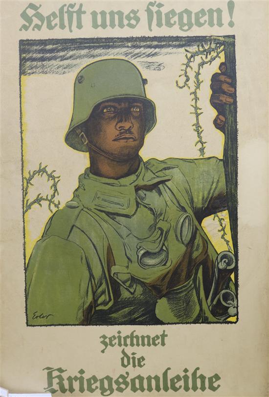 A WW2 German poster 72 x 49cm